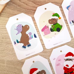  Carte cadeau  - Imprimer - Père Noël en patins à glace:  Gift Cards