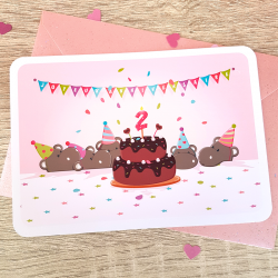 Carte - Anniversaire 2 ans...