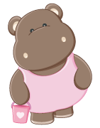 Hippopo sur le trône - Sticker - Hippopotame - Vacances en Van