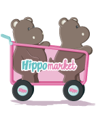 Hippopo sur le trône - Stickers - Hippopotame - Hippomarket